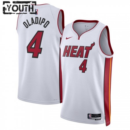 Maillot Enfant Miami Heat Victor Oladipo 4 2022-23 Nike Association Edition Blanc Swingman